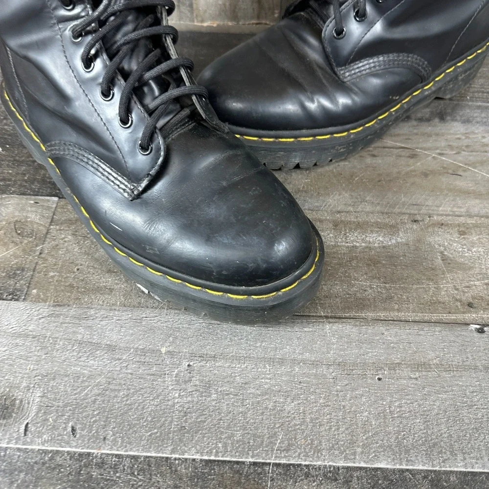 Dr. Martens Combat Boot Men's Size 13 Black Smooth Leather 8 Hole Lace Up